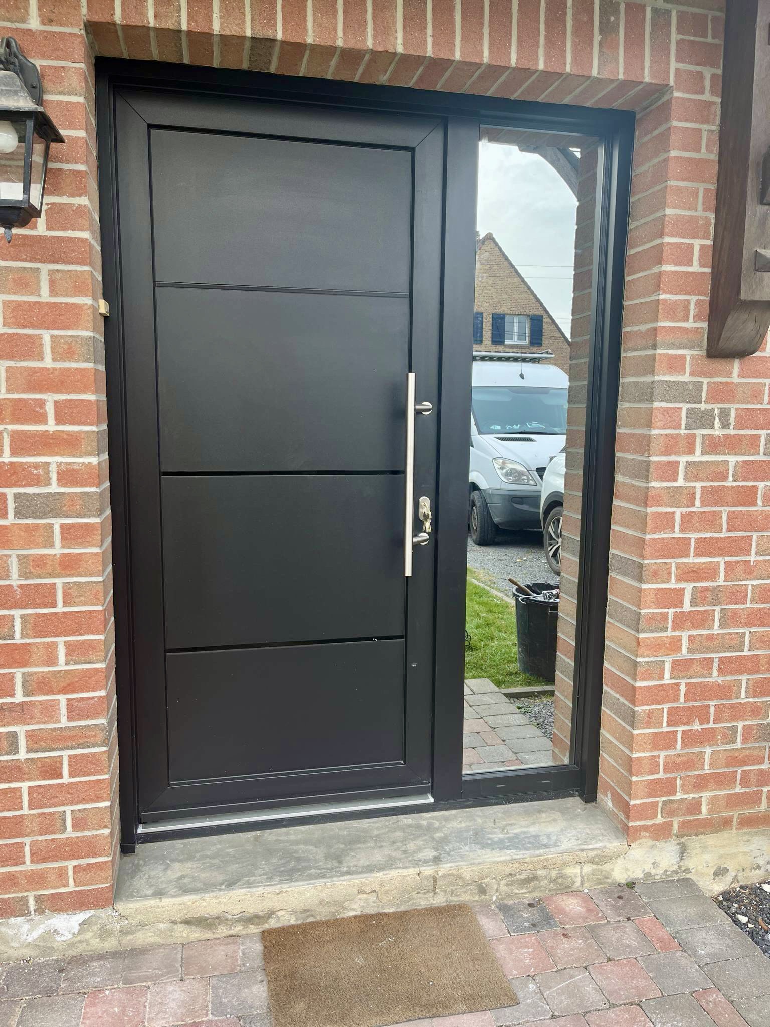 porte entrée avec fixe